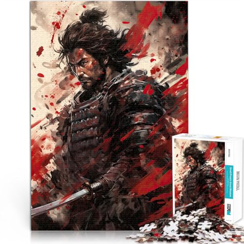 Spielzeug für die ganze Familie Samurai-Kunst 1000-teilige Puzzles für Erwachsene 26x38cm für Heimdekoration Geeignet ab 14 Jahren von LGNBTGM