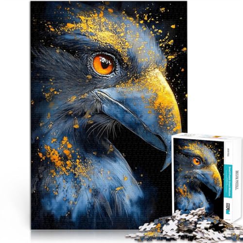Spielzeug für die ganze Familie Steinadler Portrait Tier Puzzle 1000 Teile für Erwachsene 26x38cm EIN Kunstwerk von LGNBTGM