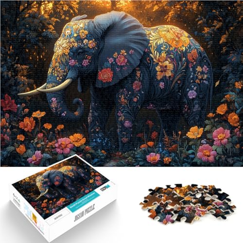 Staycation: Zeit totschlagen Abstraktes Gemälde Elefant Puzzle für Erwachsene, 1000 Teile 26x38cm für Heimdekoration Staycation: Zeit totschlagen Abstraktes Gemälde Elefant Puzzle für Erwachsene, 1000 Teile 26x38cm für Heimdekoration von LGNBTGM
