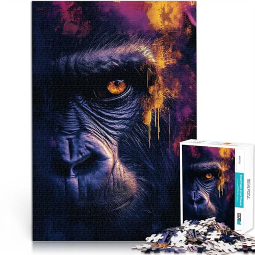 Staycation: Zeit totschlagen Gorilla-Porträt 1000-Teile-Puzzle für Erwachsene 26x38cm Künstlersammlung, Bildende Kunst für ab 14 Jahren Staycation: Zeit totschlagen Gorilla-Porträt 1000-Teile-Puzzle für Erwachsene 26x38cm Künstlersammlung, Bildende Kunst für ab 14 Jahren von LGNBTGM