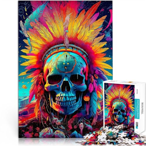 Staycation: Zeit totschlagen Häuptling Schädel Puzzle 1000 Teile für Erwachsene 50x75cm Lernspiel für Geburtstag, Weihnachten für ab 14 Jahren Staycation: Zeit totschlagen Häuptling Schädel Puzzle 1000 Teile für Erwachsene 50x75cm Lernspiel für Geburtstag, Weihnachten für ab 14 Jahren von LGNBTGM