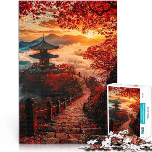 Staycation: Zeit totschlagen Sonnenuntergang in der japanischen Pagode Puzzle für Erwachsene, 1000 Teile 50x75cm Wohnkunstdekor für ab 14 Jahren Staycation: Zeit totschlagen Sonnenuntergang in der japanischen Pagode Puzzle für Erwachsene, 1000 Teile 50x75cm Wohnkunstdekor für ab 14 Jahren von LGNBTGM