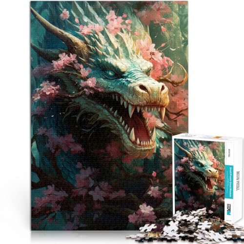 Stressabbau Drache im Rosse-Garten Puzzle für Jugendliche 2000 Teile 70x100cm mit passendem Poster und Quizblatt für 14+ von LGNBTGM