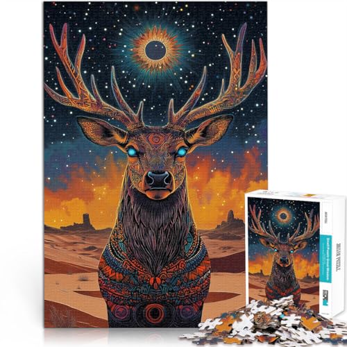 Stressabbau Hirschtotem 1000-teilige Puzzles für Teenager 70x100cm Jedes Stück ist einzigartig – Anspruchsvolles Familienspiel für ab 14 Jahren von LGNBTGM