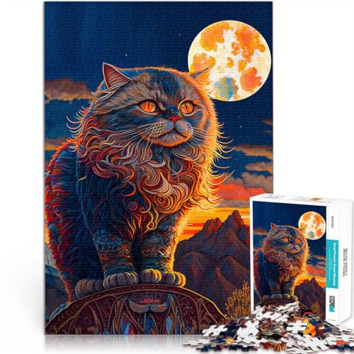 Stressabbau Katze Perser und Mond Teenager 1000-teiliges Puzzle 26x38cm eignet ganze Familie für und ab 14 Jahren Stressabbau Katze Perser und Mond Teenager 1000-teiliges Puzzle 26x38cm eignet ganze Familie für und ab 14 Jahren von LGNBTGM