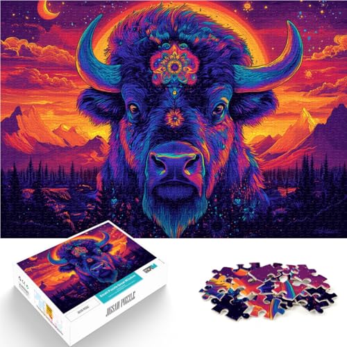 Stressabbau Schwierige Herausforderung Abstrakte Tiere Bison Puzzle für Teenager 1000 Teile 26x38cm Heimdekoration Spielzeug Stressabbau Schwierige Herausforderung Abstrakte Tiere Bison Puzzle für Teenager 1000 Teile 26x38cm Heimdekoration Spielzeug von LGNBTGM