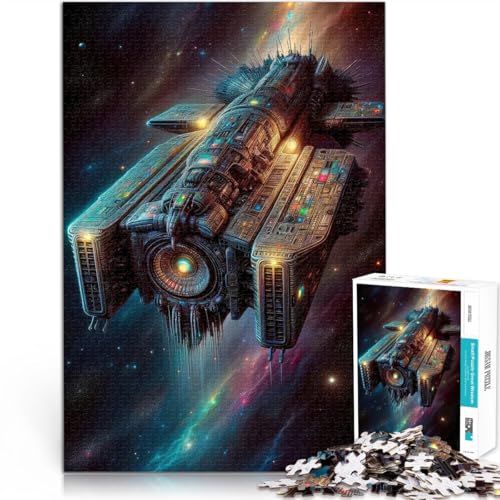 Stressabbau-Spielzeug Alien Starship Voyage Puzzle für Erwachsene mit 1000 Teilen 70x100cm Kunstwerk Geschenk ab 14 Jahren von LGNBTGM