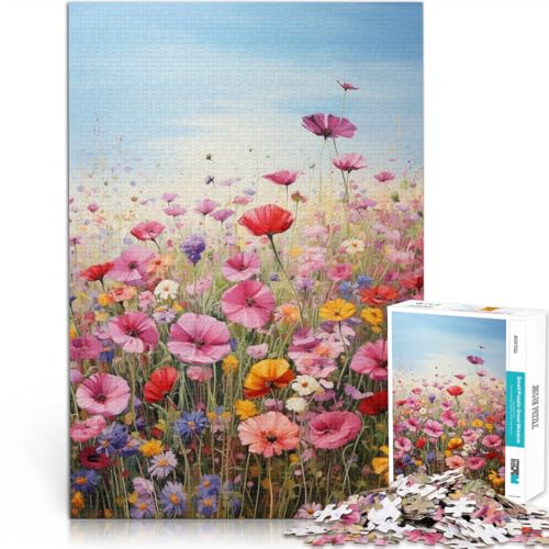 Stressabbau-Spielzeug Blumenfeld Puzzle 2000 Teile für Jugendliche 70x100cm Künstlersammlung, Bildende Kunst für ab 14 Jahren von LGNBTGM