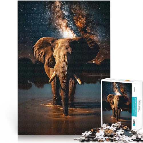 Stressabbau-Spielzeug Elefant in der Nacht 1000 Teenager-Teile-Puzzle 26x38cm Einzigartige Geburtstags- und Geschenkideen für ab 14 Jahren Stressabbau-Spielzeug Elefant in der Nacht 1000 Teenager-Teile-Puzzle 26x38cm Einzigartige Geburtstags- und Geschenkideen für ab 14 Jahren von LGNBTGM