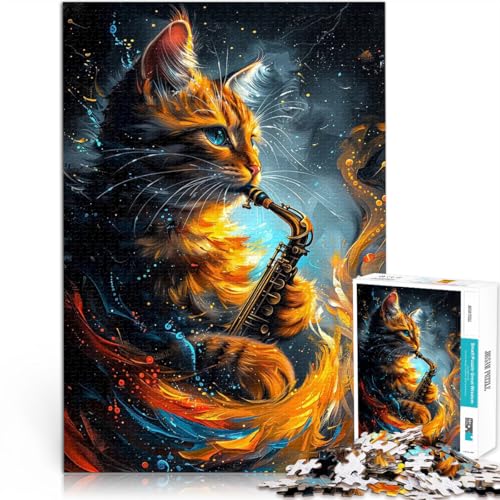 Stressabbau-Spielzeug Katze spielt Saxophon 1000 Teenager-Teile-Puzzle 26x38cm Geburtstagsgeschenk, Geschenke für ab 14 Jahren Stressabbau-Spielzeug Katze spielt Saxophon 1000 Teenager-Teile-Puzzle 26x38cm Geburtstagsgeschenk, Geschenke für ab 14 Jahren von LGNBTGM