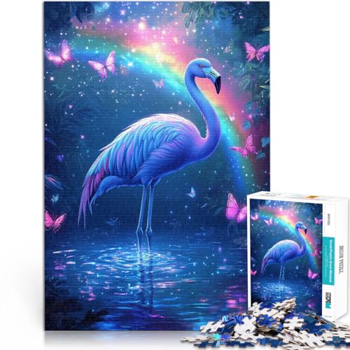Stressabbau-Spielzeug Rosa Flamingo im Zauberwald 1000-teiliges Puzzle für Erwachsene 50x75cm Heimdekoration Spielzeug von LGNBTGM
