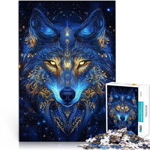 Stressabbau – Staycation – Zeit totschlagen Im Dunkeln Wolf Puzzle 2000 Teile für Erwachsene 70x100cm Geschenkideen von LGNBTGM
