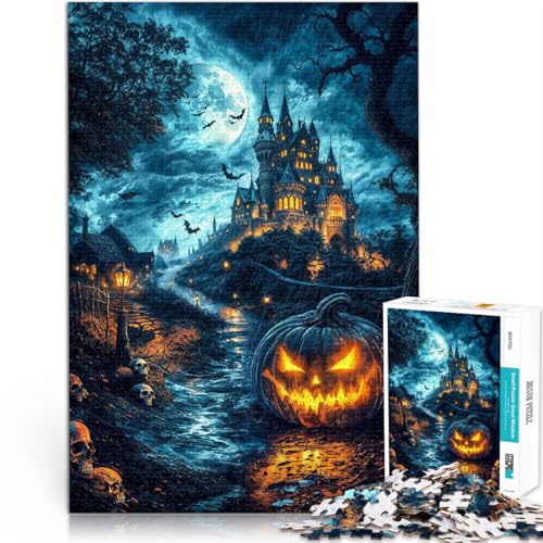 Trainieren Sie Ihr Gehirn und Ihre Hände Fantasie gruselig Kürbis Puzzle für Jugendliche 1000 Teile 38x52cm Gutes Geschenk von LGNBTGM
