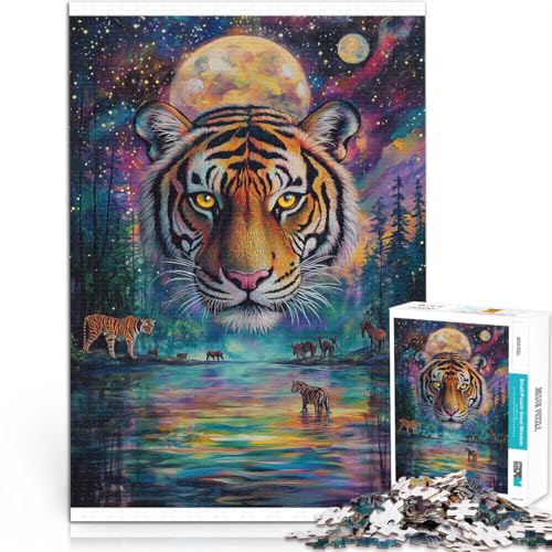 Trainieren Sie Ihr Gehirn und Ihre Hände Farbgemälde Tiger 1000-teilige Puzzles für Erwachsene 26x38cm EIN Kunstwerk Trainieren Sie Ihr Gehirn und Ihre Hände Farbgemälde Tiger 1000-teilige Puzzles für Erwachsene 26x38cm EIN Kunstwerk von LGNBTGM