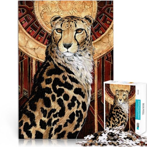 Trainieren Sie Ihr Gehirn und Ihre Hände Gepardenkönig Puzzle für Teenager 1000 Teile 70x100cm Perfekte Dekoration für und ab 14 Jahren von LGNBTGM