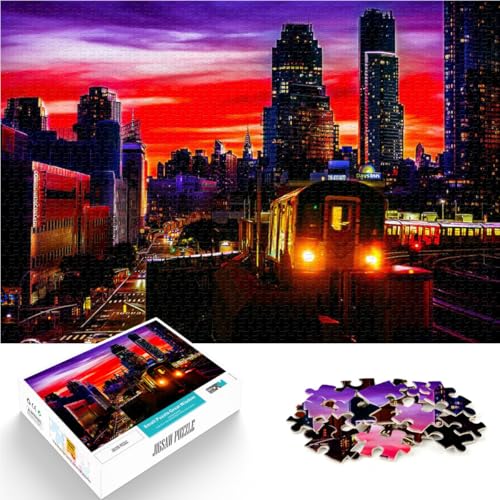 für Lernspiel-Herausforderungsspielzeug Abendlinie Puzzle für Erwachsene 1000 Teile 26x38cm Tolles Geschenk für Spiele für und ab 14 Jahren von LGNBTGM