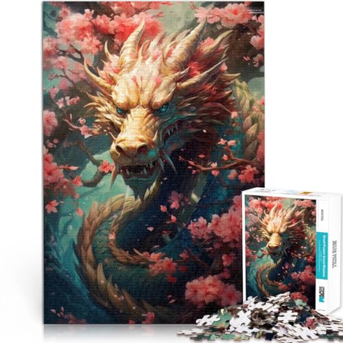 für Lernspiel-Herausforderungsspielzeug Drache im Rosse-Garten Puzzle 1000 Teile für Teenager 26x38cm Gutes Geschenk von LGNBTGM