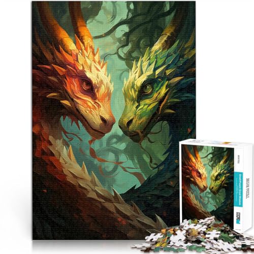 für Lernspiel-Herausforderungsspielzeug Drachen-Kunstwerk 1000-teilige Puzzles für Teenager 70x100cm Wichtelgeschenke von LGNBTGM