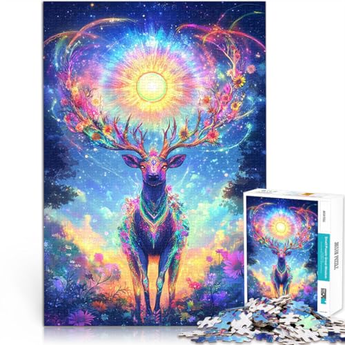 für Lernspiel-Herausforderungsspielzeug Gekrönter Hirsch des Universums Puzzle für Jugendliche 1000 Teile 26x38cm Gutes Geschenk von LGNBTGM