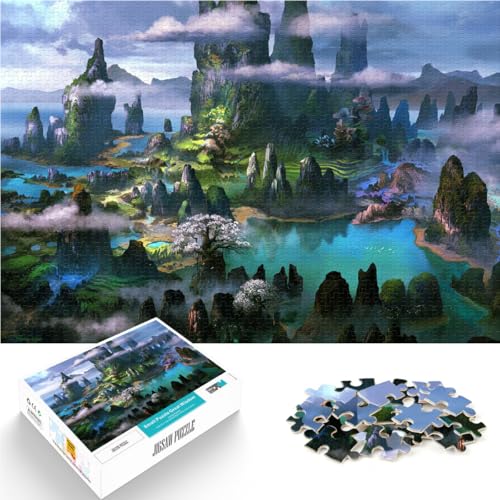 für Lernspiel-Herausforderungsspielzeug Insel Nasirakna 1000-Teile-Puzzle für Teenager 26x38cm für Heimdekoration für ab 14 Jahren von LGNBTGM