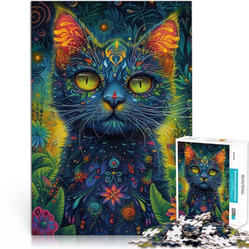 für Lernspiel-Herausforderungsspielzeug Katze mit Blumen 1000-teilige Puzzles für Teenager 26x38cm Perfekte Dekoration für Lernspiel-Herausforderungsspielzeug Katze mit Blumen 1000-teilige Puzzles für Teenager 26x38cm Perfekte Dekoration von LGNBTGM