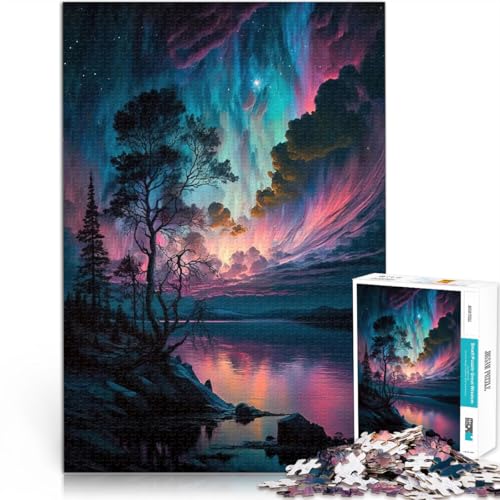 für Lernspiel-Herausforderungsspielzeug Lila Blauer Himmel über dem See 1000-teiliges Puzzle für Erwachsene 38x52cm EIN Kunstwerk für Lernspiel-Herausforderungsspielzeug Lila Blauer Himmel über dem See 1000-teiliges Puzzle für Erwachsene 38x52cm EIN Kunstwerk von LGNBTGM