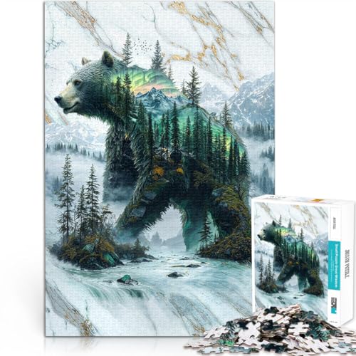 für Lernspiel-Herausforderungsspielzeug Nebeliger Bergbär 1000-Teile-Puzzle für Teenager 50x75cm Geburtstagsgeschenke für Lernspiel-Herausforderungsspielzeug Nebeliger Bergbär 1000-Teile-Puzzle für Teenager 50x75cm Geburtstagsgeschenke von LGNBTGM