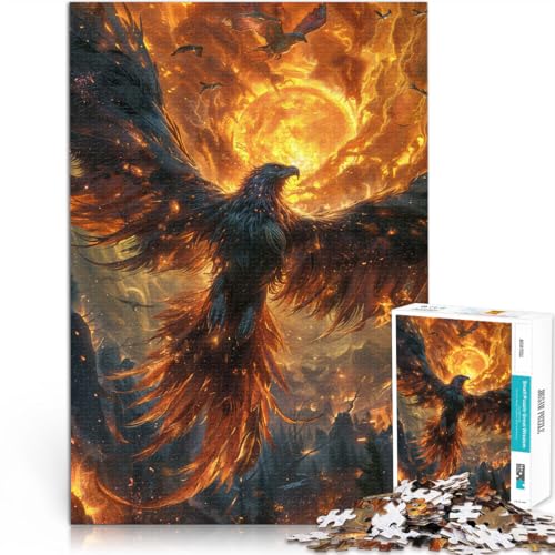 für Lernspiel-Herausforderungsspielzeug Phönix und Sonne 1000-teiliges Puzzle für Teenager 50x75cm Tolles Geschenk für Spiele von LGNBTGM