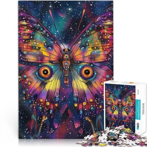 für Lernspiel-Herausforderungsspielzeug Psychedelischer Schmetterling Puzzle für Teenager 1000 Teile 26x38cm Kunstwerk Geschenk von LGNBTGM