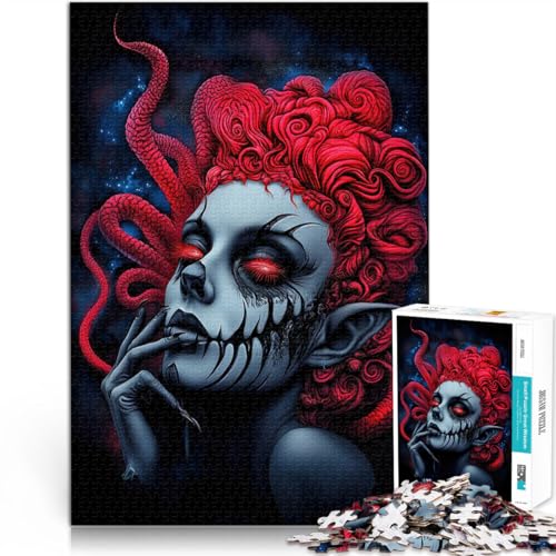 für Lernspiel-Herausforderungsspielzeug Rothaarige Hexe Puzzle für Jugendliche 1000 Teile 26x38cm Für Paare geeignet von LGNBTGM