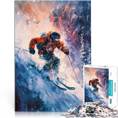 für Lernspiel-Herausforderungsspielzeug Spannende Abfahrt Puzzle für Jugendliche 1000 Teile 26x38cm Verbessern Sie das Gedächtnis von LGNBTGM
