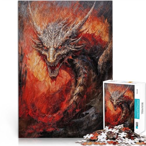 für Lernspiel-Herausforderungsspielzeug Sturmdrache Puzzle für Teenager 1000 Teile 26x38cm Geburtstagsgeschenke für ab 14 Jahren von LGNBTGM