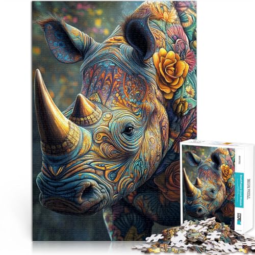 für Lernspiel-Herausforderungsspielzeug Tier Nashorn Puzzle 1000 Teile für Teenager 26x38cm Geschenk zum Geburtstag für ab 14 Jahren für Lernspiel-Herausforderungsspielzeug Tier Nashorn Puzzle 1000 Teile für Teenager 26x38cm Geschenk zum Geburtstag für ab 14 Jahren von LGNBTGM