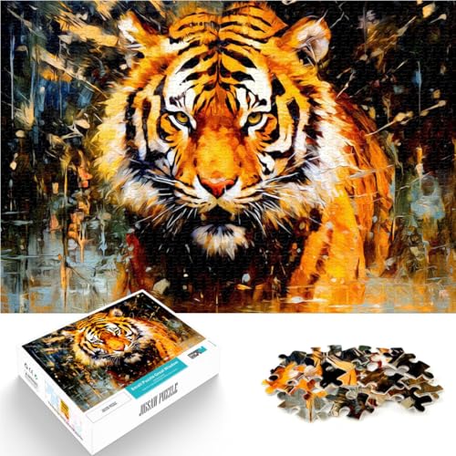 für Lernspiel-Herausforderungsspielzeug Tiger Teenager 1000-teiliges Puzzle 38x52cm Wunschliste mit dem Weihnachtsmann für ab 14 Jahren von LGNBTGM