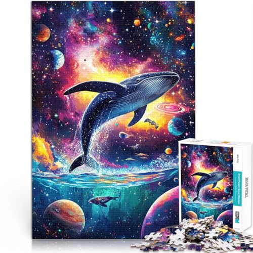 für Lernspiel-Herausforderungsspielzeug Wal im Weltraum 1000-Teile-Puzzle für Teenager 26x38cm Tolles Geschenk für Spiele für und ab 14 Jahren von LGNBTGM