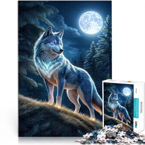 für Lernspiel-Herausforderungsspielzeug Wolfslicht Nachtatmosphäre Teenager-Puzzles 2000 Teile 70x100cm Heimdekoration von LGNBTGM