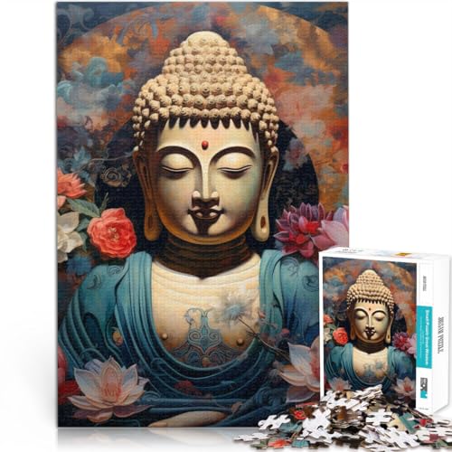 lustige Spiele für die ganze Familie Buddha – Porträt des inneren Friedens 2000-teiliges Puzzle für Teenager 70x100cm EIN Kunstwerk von LGNBTGM