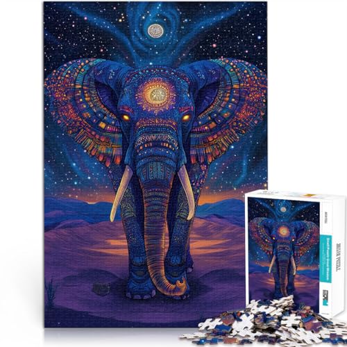 lustige Spiele für die ganze Familie Elefantentotem Puzzle 1000 Teile für Teenager 26x38cm Wichtelgeschenke für ab 14 Jahren von LGNBTGM