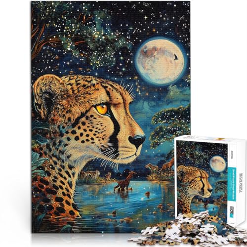 lustige Spiele für die ganze Familie Farbmalerei Gepard 1000-teiliges Puzzle für Erwachsene 38x52cm EIN Kunstwerk lustige Spiele für die ganze Familie Farbmalerei Gepard 1000-teiliges Puzzle für Erwachsene 38x52cm EIN Kunstwerk von LGNBTGM
