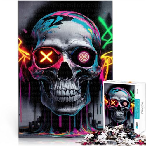 lustige Spiele für die ganze Familie Neon Punk Totenkopf Kunst Puzzle für Teenager 1000 Teile 50x75cm für Heimdekoration Geeignet ab 14 Jahren lustige Spiele für die ganze Familie Neon Punk Totenkopf Kunst Puzzle für Teenager 1000 Teile 50x75cm für Heimdekoration Geeignet ab 14 Jahren von LGNBTGM