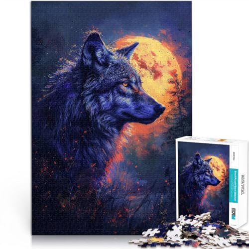 lustige Spiele für die ganze Familie Werwolf bei Vollmond 2000-teilige Puzzles für Teenager 70x100cm Tolles Geschenk für Spiele von LGNBTGM