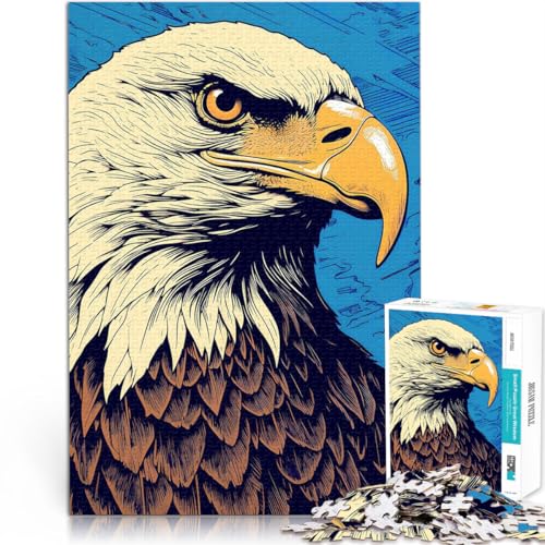 pädagogische Herausforderung Amerikanischer Weißkopfseeadler 1000-teiliges Puzzle für Teenager 70x100cm Wohnkunstdekor für ab 14 Jahren von LGNBTGM