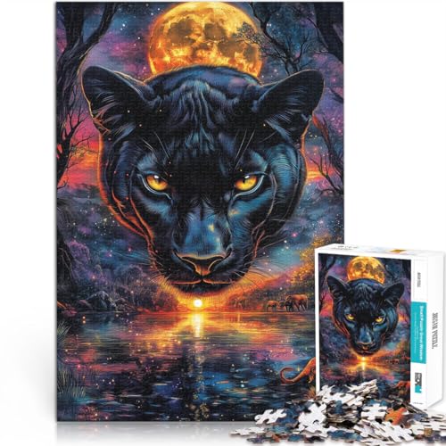 pädagogische Herausforderung Farbmalerei schwarzer Panther 1000-teiliges Puzzle für Erwachsene 26x38cm Geschenkideen pädagogische Herausforderung Farbmalerei schwarzer Panther 1000-teiliges Puzzle für Erwachsene 26x38cm Geschenkideen von LGNBTGM