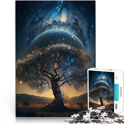 pädagogische Herausforderung Kosmischer Lebensbaum Puzzle für Teenager 1000 Teile 26x38cm Tolles Geschenk für Spiele für 14+ von LGNBTGM