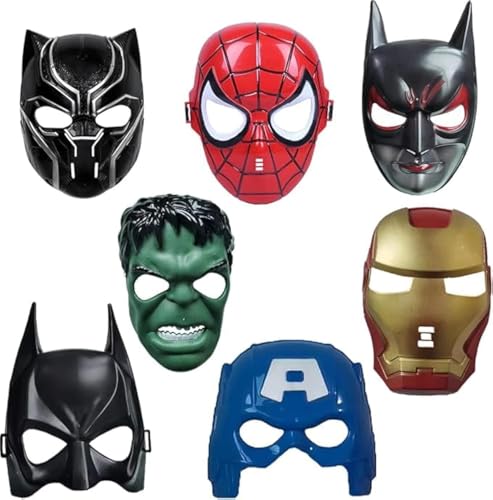 LGQHCE Avenger Masken, Marvel Party Masken 7 Stücke Kinder Cosplay Avenger Masken, Party Face Mask Marvel Spielzeug Cosplay Masken für Mädchen Jungen Party Maskerade LGQHCE Avenger Masken, Marvel Party Masken 7 Stücke Kinder Cosplay Avenger Masken, Party Face Mask Marvel Spielzeug Cosplay Masken für Mädchen Jungen Party Maskerade von LGQHCE