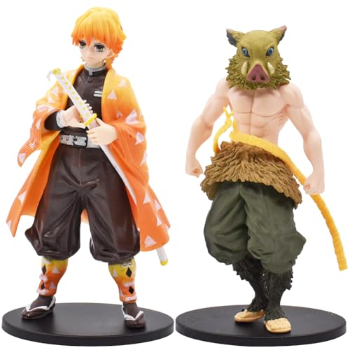 LGQHCE DemoonSlayer-Ornament, DemoonSlayer-Anime-Figur, Anime-Action-Figuren, niedliche Ornamente, Sammlung, Heimbüro-Dekoration, Kindergeschenk für Fans, 2 Stück von LGQHCE