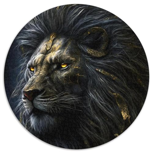 1000-Teile-Puzzle für Erwachsene „König der Graslandlöwen“, Puzzle für Erwachsene, Weihnachten, Halloween, Ostern, Neujahr (67,5 x 67,5 cm) von LGSHENG