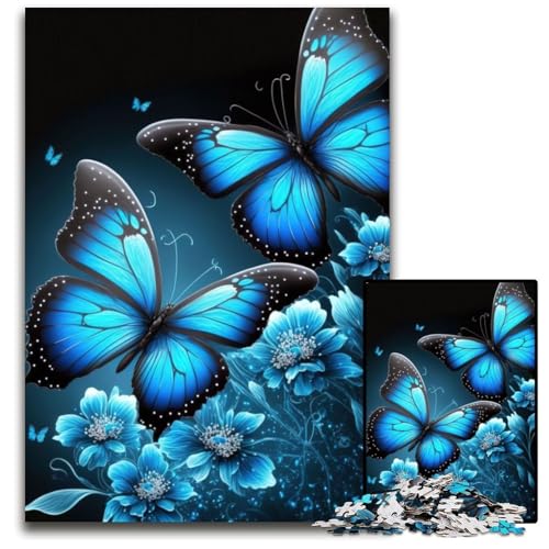 1000-teiliges Puzzle, Blumen- und Schmetterlings-Puzzle aus Holz, zum Entspannen und Herausfordern, farbenfrohe Kunst für die Inneneinrichtung, Freunde, 26x38cm 1000-teiliges Puzzle, Blumen- und Schmetterlings-Puzzle aus Holz, zum Entspannen und Herausfordern, farbenfrohe Kunst für die Inneneinrichtung, Freunde, 26x38cm von LGSHENG