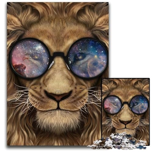 1000-teiliges Puzzle, Löwe, Holzpuzzle, Entspannung und Herausforderung, farbenfrohe Heimdekoration, Freunde, 50x75cm 1000-teiliges Puzzle, Löwe, Holzpuzzle, Entspannung und Herausforderung, farbenfrohe Heimdekoration, Freunde, 50x75cm von LGSHENG