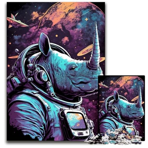 1000-teiliges Puzzle, Nashorn, Fantastische Puzzles für Erwachsene, ideal für Verliebte, perfektes Weihnachts-, Neujahrs- und Valentinstagsgeschenk, 26x38cm 1000-teiliges Puzzle, Nashorn, Fantastische Puzzles für Erwachsene, ideal für Verliebte, perfektes Weihnachts-, Neujahrs- und Valentinstagsgeschenk, 26x38cm von LGSHENG